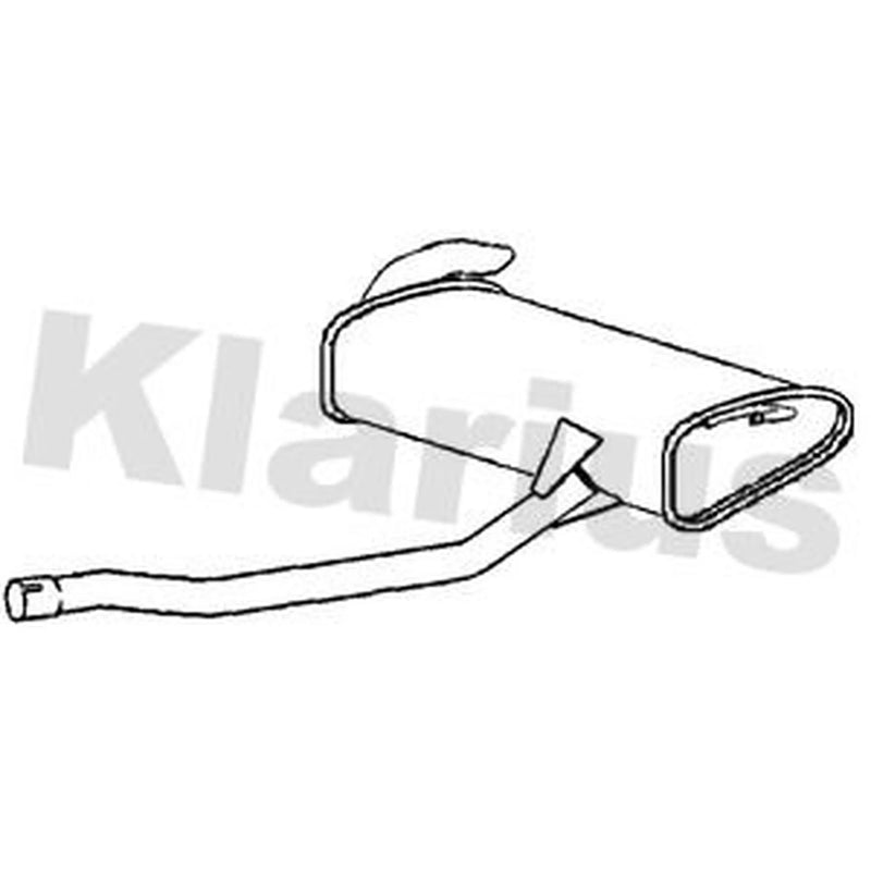 Klarius Box With Tail Pipe Rear FT991E