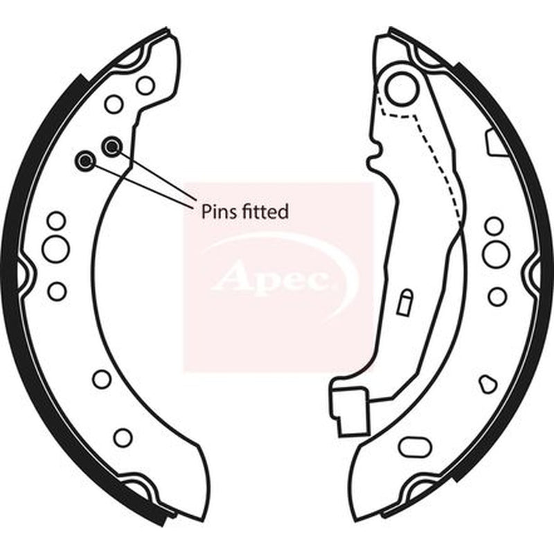 Apec Brake Shoe Set Axle Kit SHU786