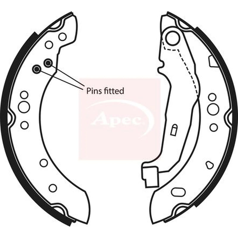 Apec Brake Shoe Set Axle Kit SHU786