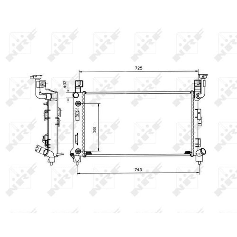 NRF Engine Radiator 53501
