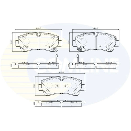 Comline 4 x Rear Brake Pad Set CBP33796