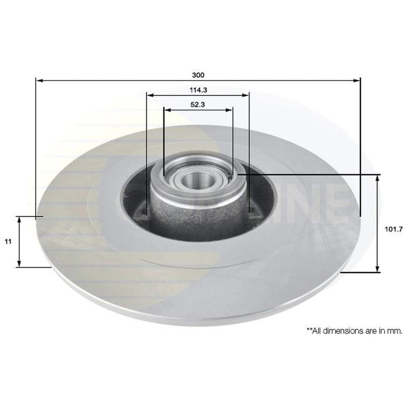 Comline 2 x Solid Rear Brake Discs ADC3025