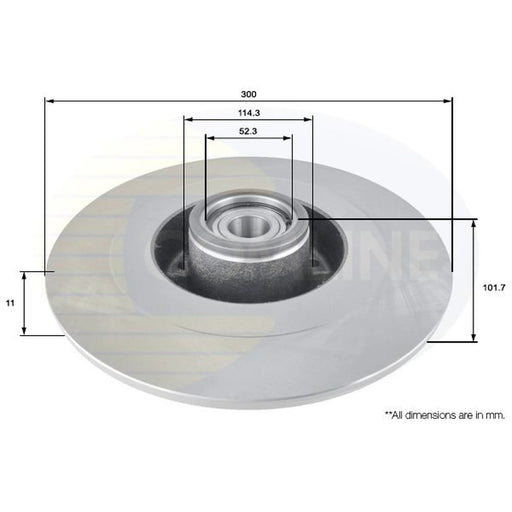 Comline 2 x Solid Rear Brake Discs ADC3025