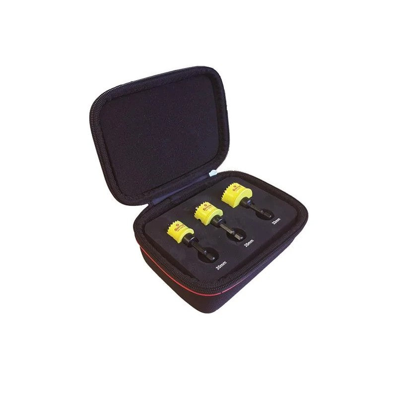 Starrett Cordless Smooth Cut Bi-Metal Holesaw Kit, 3 Piece - KCS03001