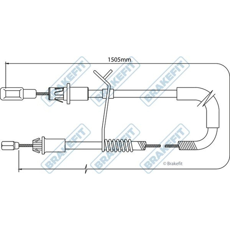 Apec Handbrake Cable Left Rear BBC3189