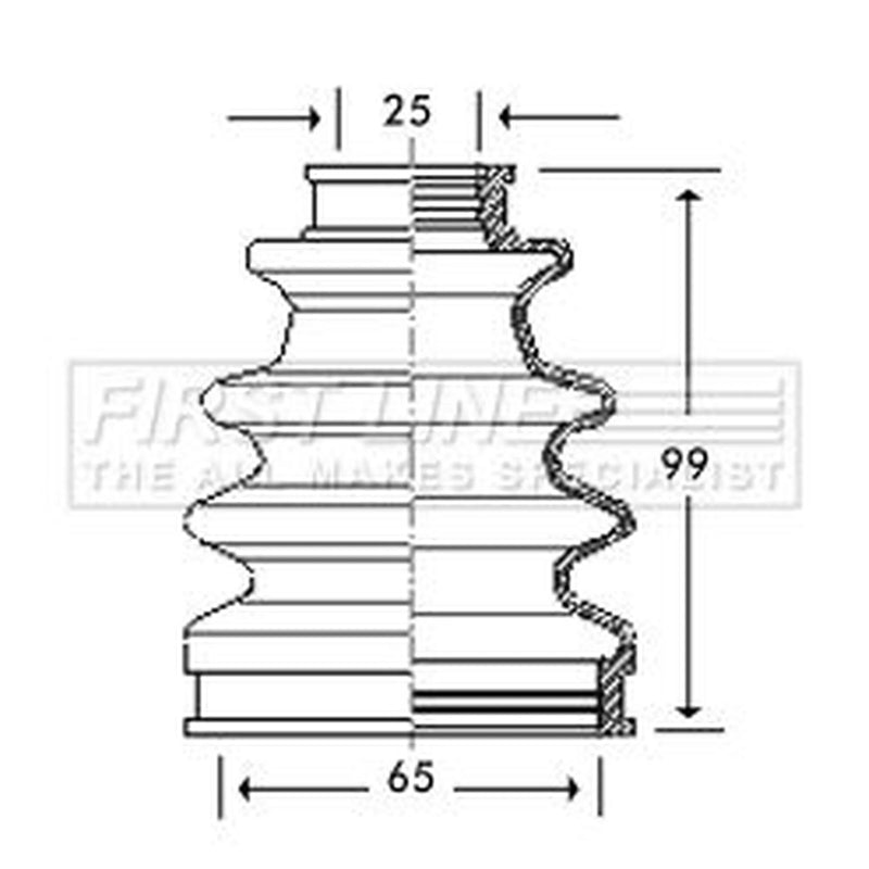 First Line Drive Shaft Bellow Kit Front Left FCB2785