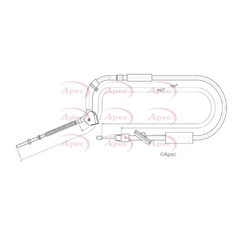 Apec Handbrake Cable Front CAB1129