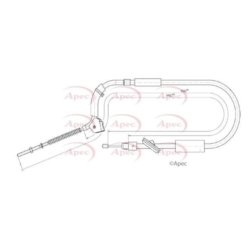 Apec Handbrake Cable Front CAB1129