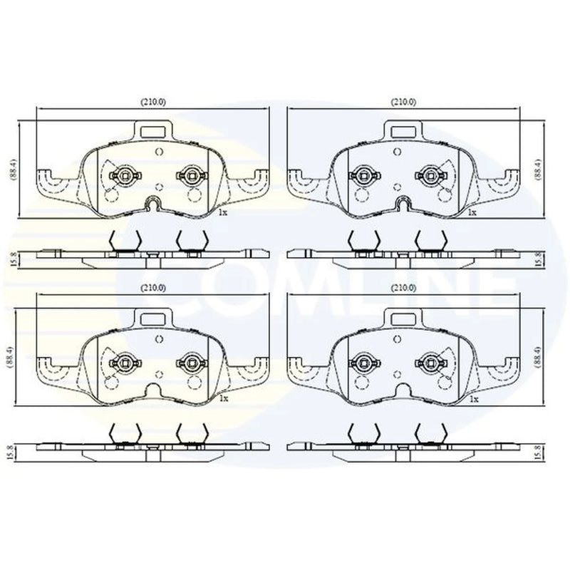 Comline 4 x Front Brake Pad Set CBP02637