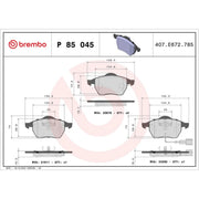 Brembo 4 x Front Brake Pad Set P85045