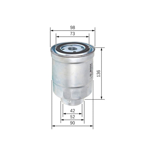 Genuine Bosch Car Fuel Filter N0508 Fits Mitsubishi L200 Tdic - 2.5 - 01-05 0986 Bosch  - Town Parts