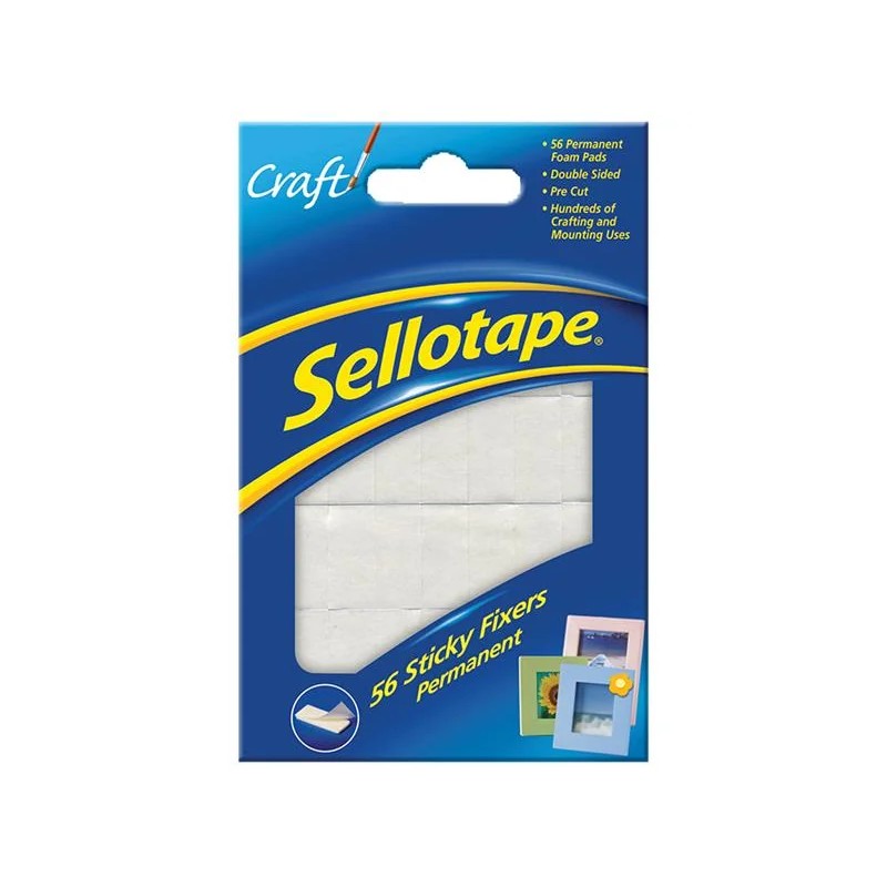Sellotape Sticky Fix Card x 56 12 x 25mm - 1445423