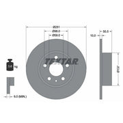 Textar 2 x Solid Rear Brake Discs 92046903