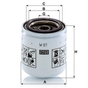 MANN-FILTER Engine Oil Filter W 87