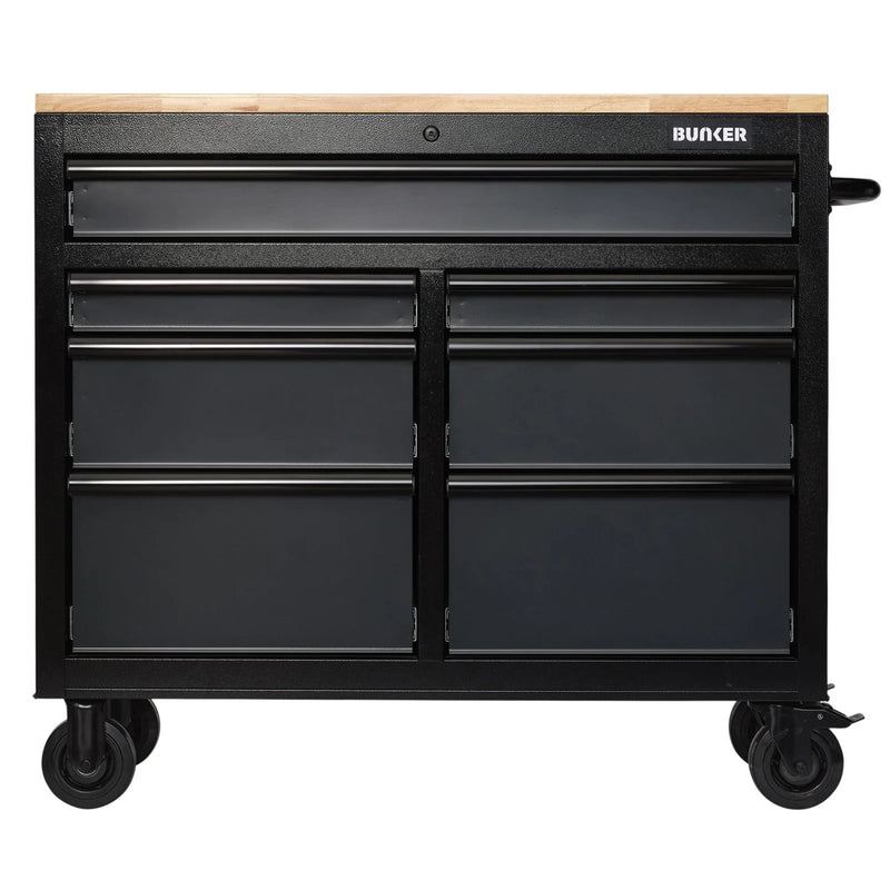 Bunker 7 Drawer Roller Tool Cabinet, 41", Grey