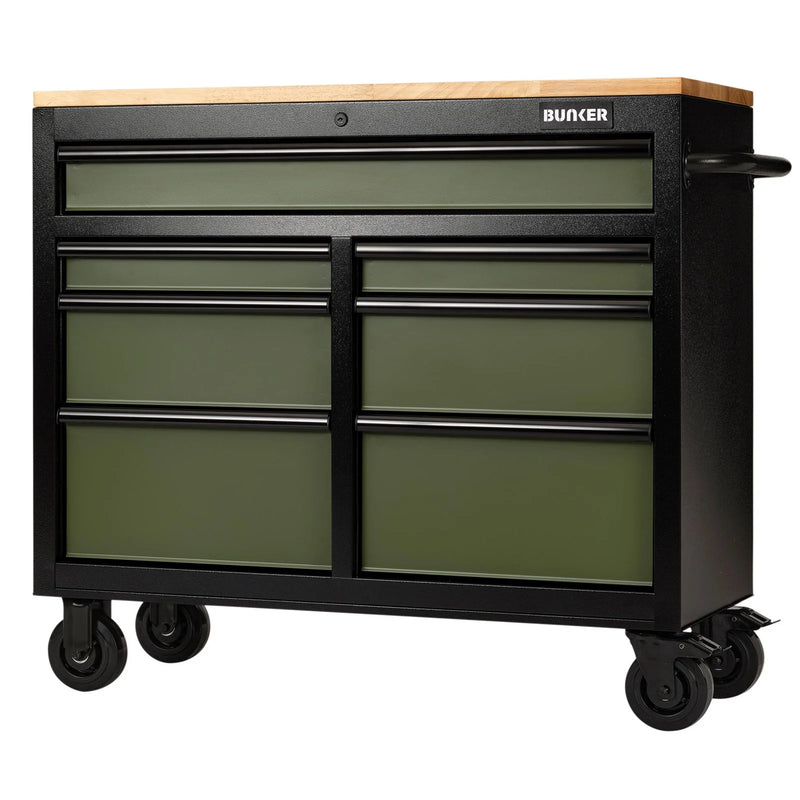Bunker 7 Drawer Roller Tool Cabinet 41" Green