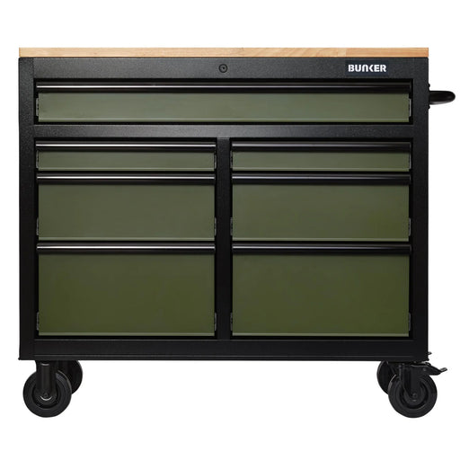 Bunker 7 Drawer Roller Tool Cabinet 41" Green