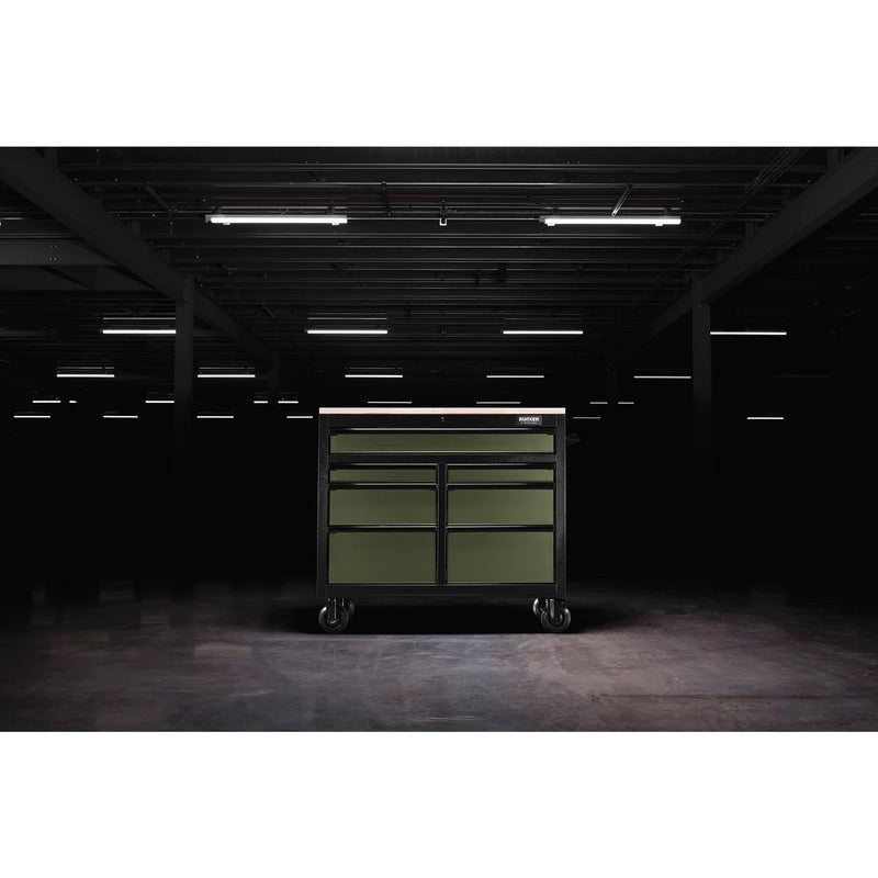 Bunker 7 Drawer Roller Tool Cabinet 41" Green