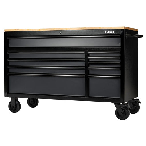 Bunker 10 Drawer Tool Cabinet 56" Grey