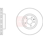 Apec 2 x Vented Front Brake Discs DSK904