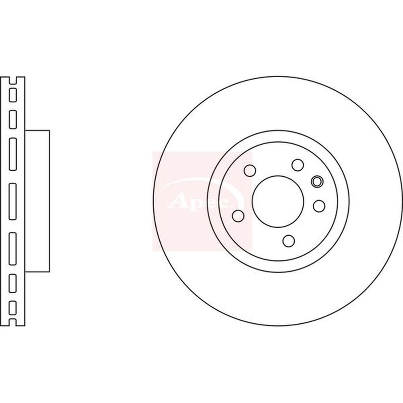 Apec 2 x Vented Front Brake Discs DSK904