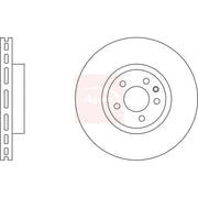 Apec 2 x Vented Front Brake Discs DSK904