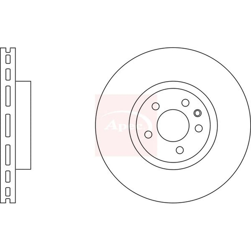 Apec 2 x Vented Front Brake Discs DSK904