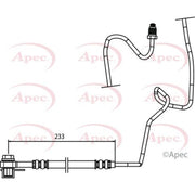 Apec Brake Hydraulic Hose Line Rear Right HOS3769