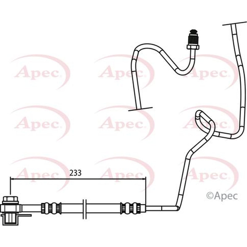 Apec Brake Hydraulic Hose Line Rear Right HOS3769