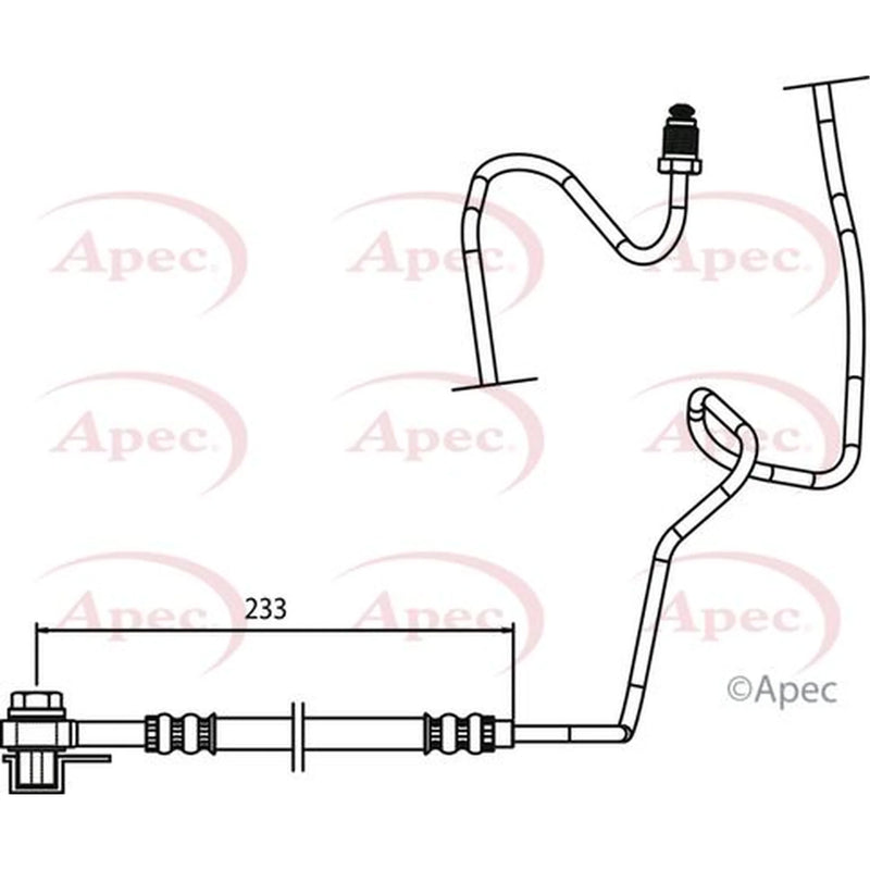 Apec Brake Hydraulic Hose Line Rear Right HOS3769