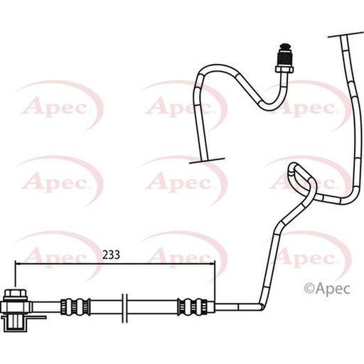 Apec Brake Hydraulic Hose Line Rear Right HOS3769