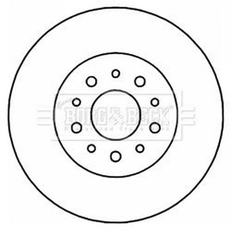 Borg & Beck 2 x Solid Rear Brake Discs BBD5204