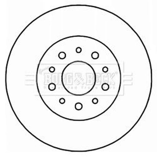 Borg & Beck 2 x Solid Rear Brake Discs BBD5204