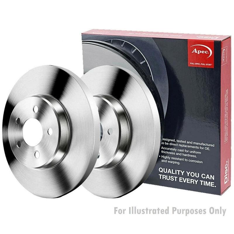 Apec 2 x Brake Disc Set Solid