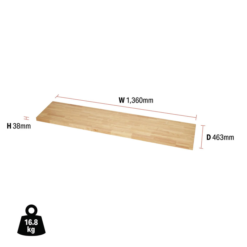 Bunker Modular Hardwood Worktop 1360mm