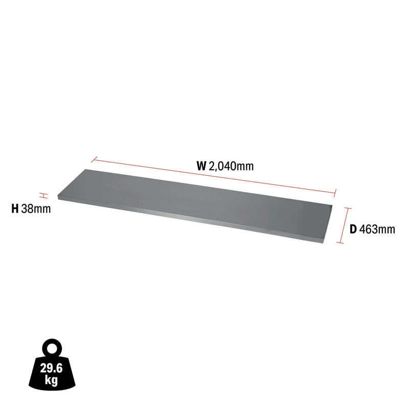 Bunker Modular Stainless Steel Worktop 2040mm MS400-SS80FSC