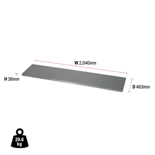 Bunker Modular Stainless Steel Worktop 2040mm MS400-SS80FSC