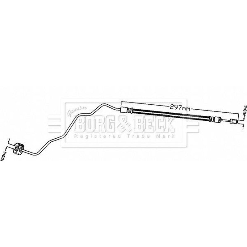 Borg & Beck Brake Hydraulic Hose Line Rear BBH8675