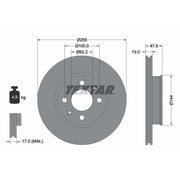 Textar 2 x Front Brake Discs 92144700