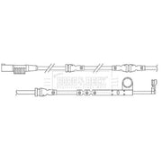 Borg & Beck Brake Pad Wear Sensor Front BWL3116