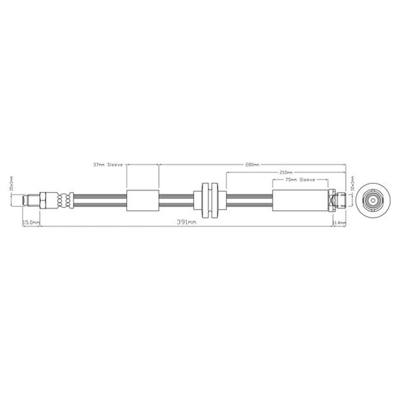 Abtex Brake Hydraulic Hose Line Rear ABH1422