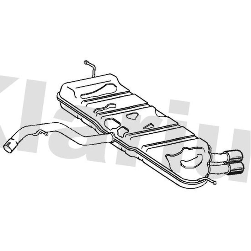 Klarius Box With Tail Pipe Rear VW1353P