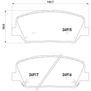 Brembo 4 x Front Brake Pad Set P30065
