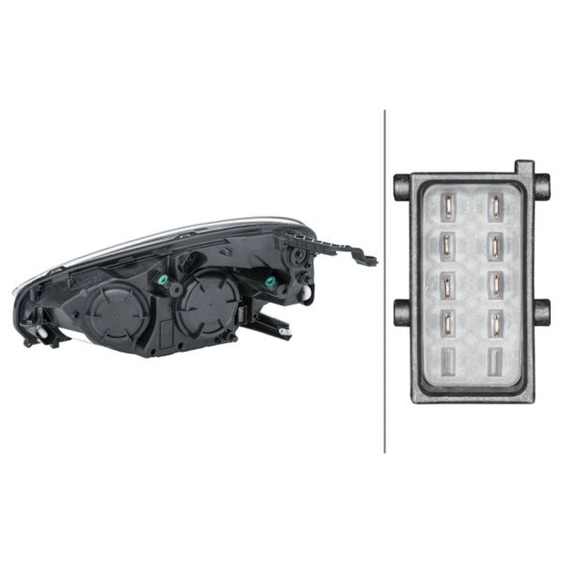 Hella Headlight Headlamp H7/H1 Right 1EH 354 811-061