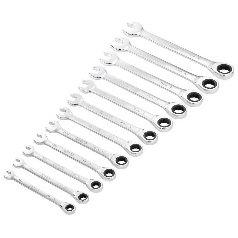 Draper HI-TORQ® Ratchet Combination Spanner Set 8-19mm 12 Piece