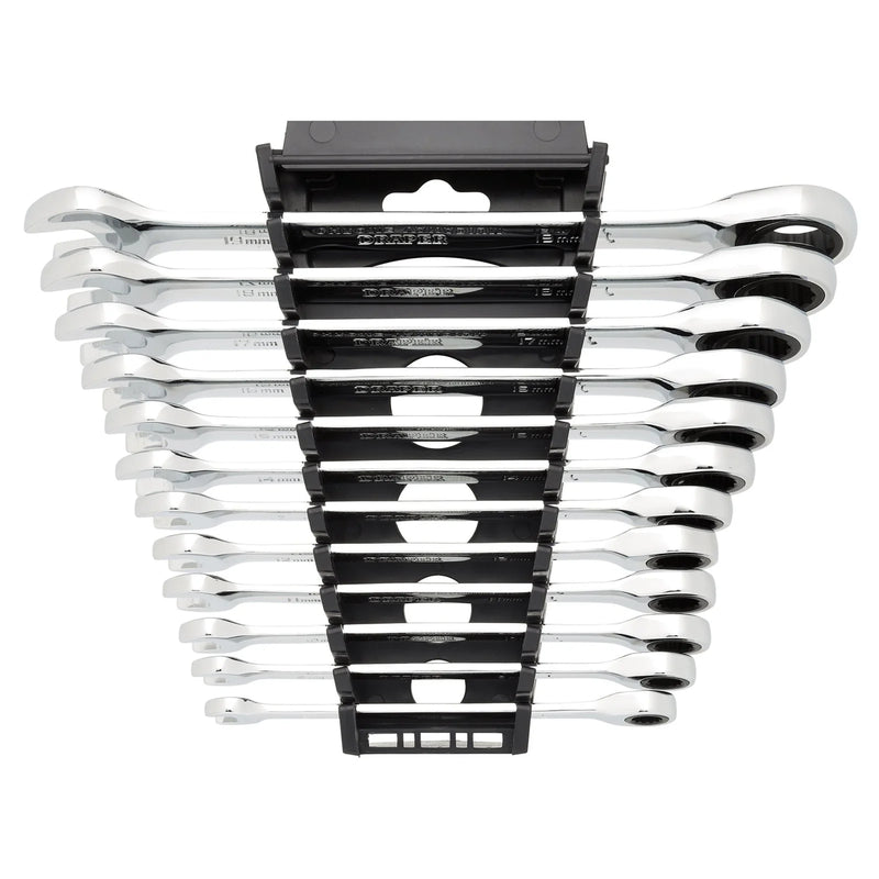 Draper HI-TORQ® Ratchet Combination Spanner Set 8-19mm 12 Piece