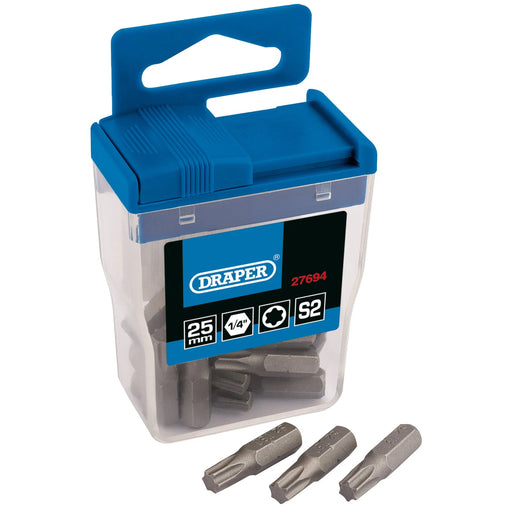 Draper TX-STAR® Long Insert Bits T30 25mm Pack of 20