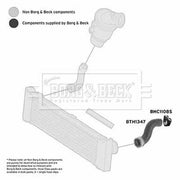 Borg & Beck Intercooler Turbo Charge Air Hose BTH1347