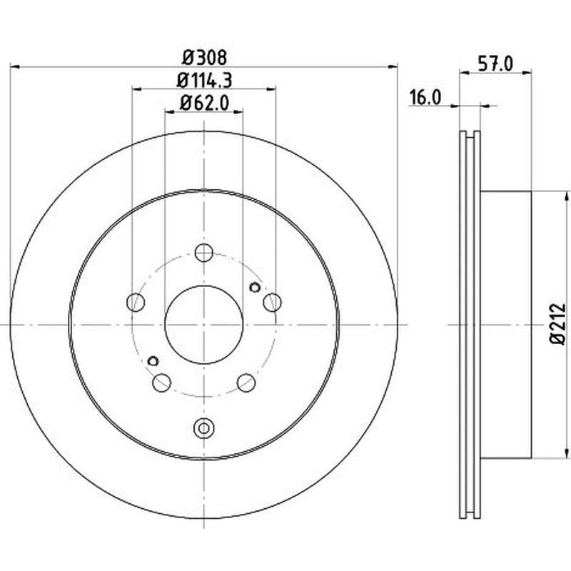 DON 2 x Rear Brake Discs PCD13022