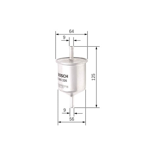 Genuine Bosch Car Fuel Filter F5326 Fits Nissan Micra - 1.0 - 00-03 0450905326 Bosch  - Town Parts